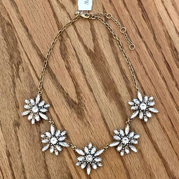 J.Crew | Rhinestone Pendant Statement Necklace | 18” Adjustable - Picture 1 of 4